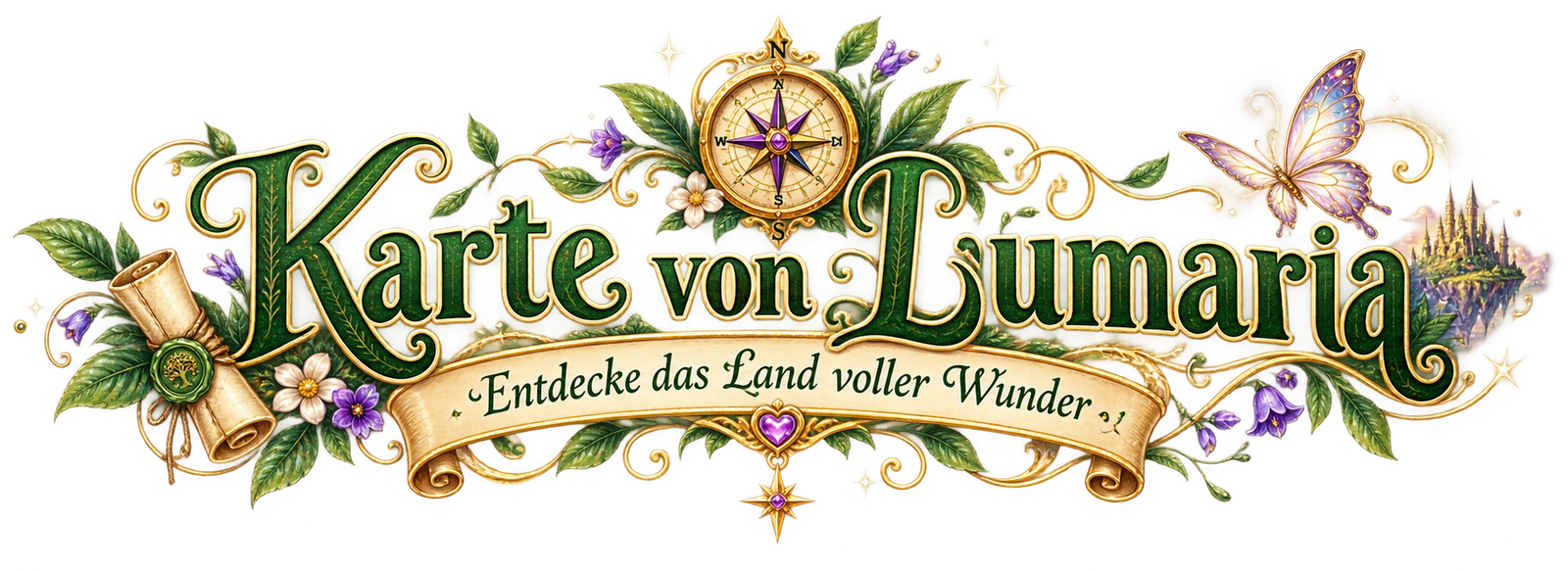 Karte von Lumaria: Entdecke das Land voller Wunder